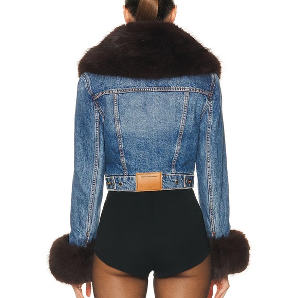 Alexander Wang Fur Demim Jacket